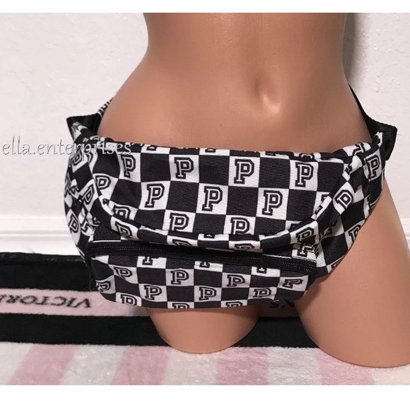 PINK Victoria's Secret Handbags - VS Pink Checkered Oversized Belt Bag Fanny Pack